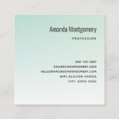 Schattigee Uil in een Groene Top Hoed Vierkante Visitekaartje (Achterkant)