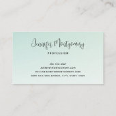 Schattigee Uil in een Groene Top Hoed Visitekaartje (Achterkant)