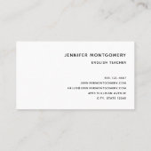 Schattigee Uil in een Groene Top Hoed Visitekaartje (Achterkant)