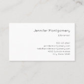 Schattigee Uil in een Groene Top Hoed Visitekaartje (Achterkant)