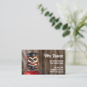 Schattigee UIL in Glasses Tutor Teacher Schuur Hou Visitekaartje (Staand voorkant)