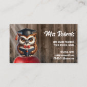 Schattigee UIL in Glasses Tutor Teacher Schuur Hou Visitekaartje (Voorkant)