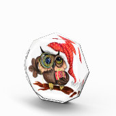 Schattigee Uil In Kerst Pet en Gift Photo Block Fotoblokken (Rechts)