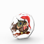 Schattigee Uil In Kerst Pet en Gift Photo Block Fotoblokken (Links)