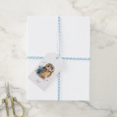 Schattigee uil in waterverf, aanpasbaar cadeaulabel (Met Touw)