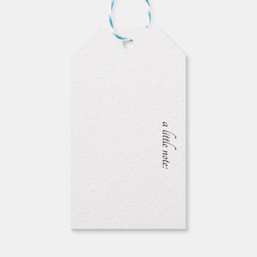 Schattigee uil in waterverf, aanpasbaar cadeaulabel (Achterkant)