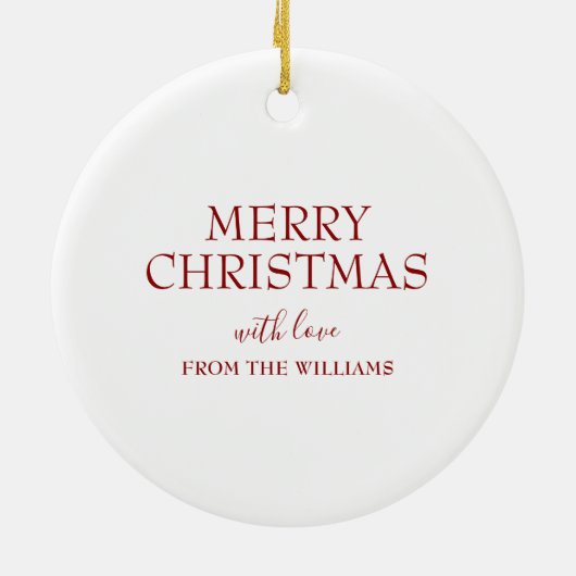 Schattigee Uil Kerst Gepersonaliseerd Keramisch Ornament (Achterkant)