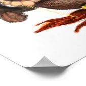 Schattigee uil kerst Poster (Hoek)