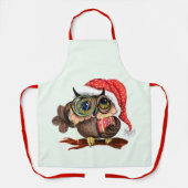 Schattigee uil kerst Schort (Voorkant)