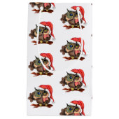 Schattigee uil kerstcadeau tas klein cadeauzakje (Voorkant)