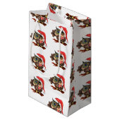 Schattigee uil kerstcadeau tas klein cadeauzakje (Voorkant Gekanteld)