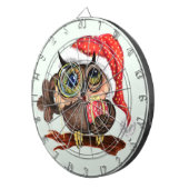 Schattigee uil kerstdartbord dartbord (Voorkant Rechts)