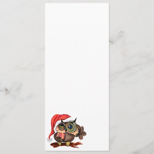 Schattigee uil kerstmenu menu (Achterkant)