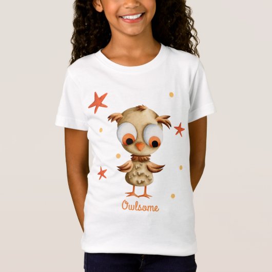 Schattigee Uil Kinder T-shirt (Voorkant)