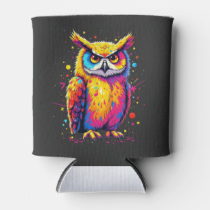Schattigee Uil kunstwerk Uil Nocturnal Bird Lover Blikjeskoeler