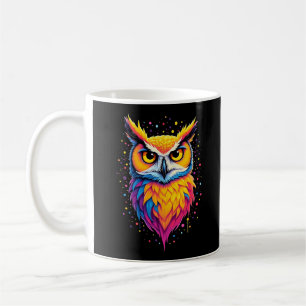 Schattigee Uil kunstwerk Uil Nocturnal Bird Lover Koffiemok