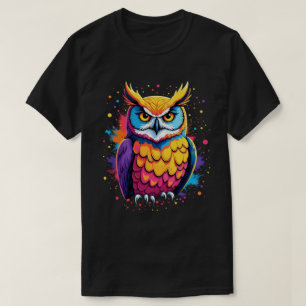 Schattigee Uil kunstwerk Uil Nocturnal Bird Lover T-shirt