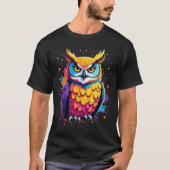 Schattigee Uil kunstwerk Uil Nocturnal Bird Lover T-shirt (Voorkant)