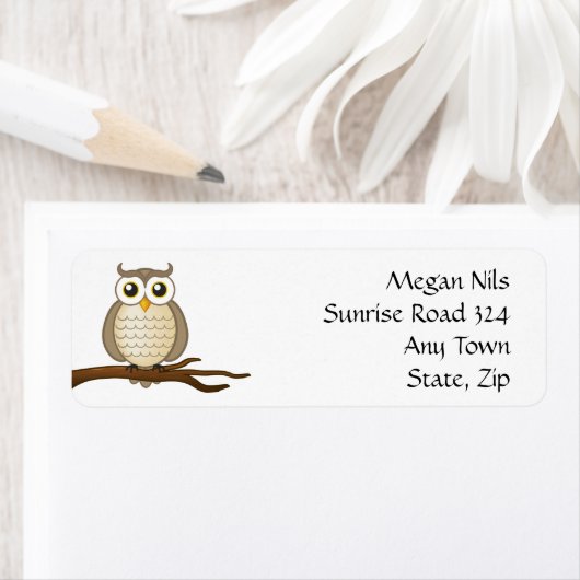  Schattigee uil | Label retouradres (Insitu)