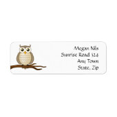  Schattigee uil | Label retouradres (Voorkant)
