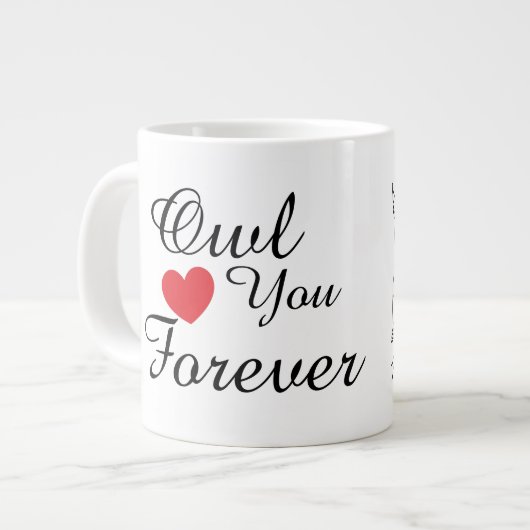 Schattigee Uil Love You Forever Coffee Meme Grote Koffiekop (Links)