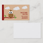 Schattigee uil mama bellen (Voorkant / Achterkant)