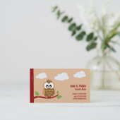 Schattigee uil mama bellen (Staand voorkant)