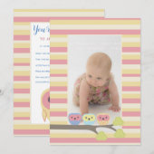 Schattigee uil meisjes verjaardagsfeestje foto kaart (Voorkant / Achterkant)