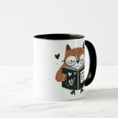 Schattigee uil met bril - "Kan dat niet genezen" Mok (Voorkant rechts)