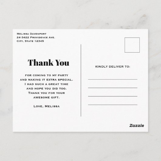 Schattigee Uil met een koffie dank u Briefkaart (Achterkant)