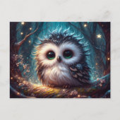Schattigee uil met grote ogen briefkaart (Voorkant)