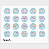 Schattigee Uil met Ice Cream Cone Ronde Sticker (Vel)