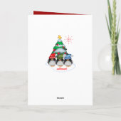 Schattigee Uil met Santa hat kaart (Achterkant)