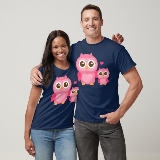 Schattigee uil moeder en dochter vrienden t-shirt (Unisex)