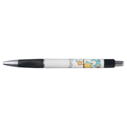 Schattigee Uil op Branch Gepersonaliseerd Pen (Voorkant)