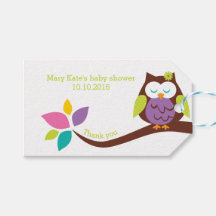 Schattigee UIL op een tak Dieren Baby shower VERJA