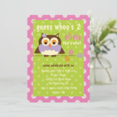 Schattigee Uil op een tak Polka Dots Verjaardagsfe Kaart (Staand voorkant)