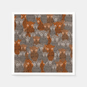 Schattigee uil papieren servetten (Voorkant)