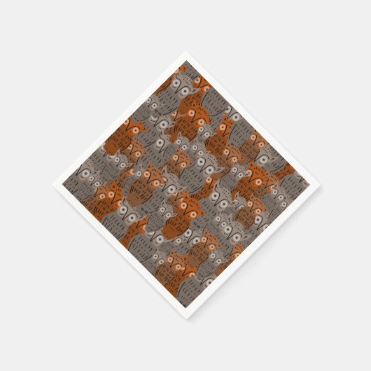 Schattigee uil papieren servetten (Hoek)