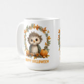 Schattigee Uil Pompoen Happy Halloween Design Koffiemok (Voorkant links)