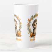 Schattigee Uil Pompoen Happy Halloween Design Latte Mok (Voorkant)