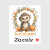Schattigee Uil Pompoen Happy Halloween Design Sticker (Vel)