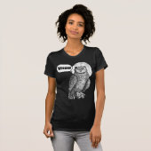 Schattigee uil Pun Lover Funny Animal Distressed C T-shirt (Voorkant volledig)