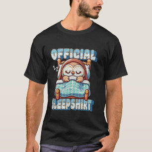 Schattigee Uil Slaapillustratie Officiële Slaap Sh T-shirt