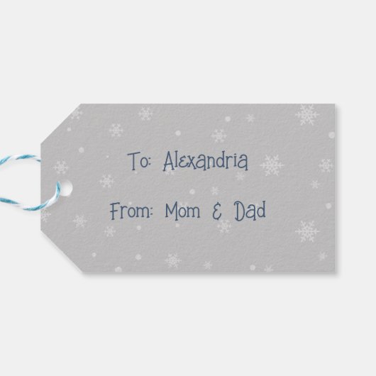 Schattigee Uil Vakantie Cadeaulabel (Achterkant Horizontaal)