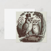Schattigee uil Valentijnsdag Feestdagenkaart (Voorkant / Achterkant)