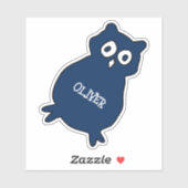 Schattigee Uil verjaardagsfeestje gunst Sticker (Vel)