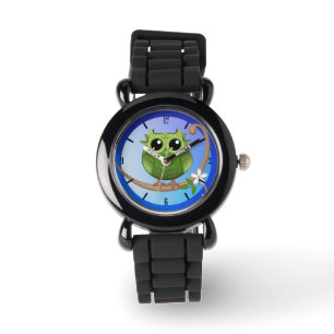 Schattigee Uil, volle maan & aangepaste klok numme Horloge