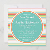 Schattigee uilen Baby shower, heldere regenboog st Kaart (Achterkant)