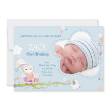 Schattigee uilen Blue Baby Boy Foto Geboorte